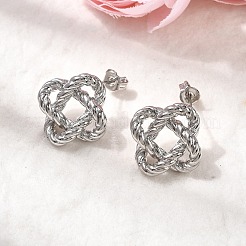 Серьги-гвоздики с латунными узлами&nbsp;EJEW-H171-06P