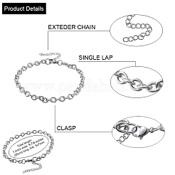 304 изготовление браслета из стальной цепочки из нержавеющей стали&nbsp;STAS-CJ0001-137