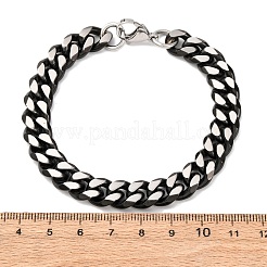 Браслеты из кубинской цепочки из нержавеющей стали 304 для мужчин и женщин BJEW-C124-04A-02