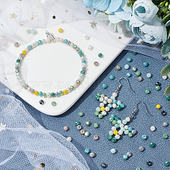 Граненый круглый полный радуги гальваническим гальваническим стеклянные бусины пряди&nbsp;EGLA-AR0001-03