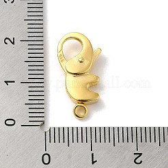 ラックメッキ スターリングシルバー カニカン 925個  象  スタンプ925個付き  18KGP本金メッキ＆ガンメタル  14x7x4mm  穴：1.2mm&nbsp;STER-D003-59A-G