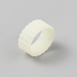 シリコンストレッチリング20個  キャンドルプロテクターリング  ホワイト  22x10mm  内径：18mm&nbsp;AJEW-CP0010-06B