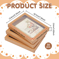 Caja de almacenamiento de tarjetas de felicitación de papel kraft&nbsp;OFST-WH0004-036C