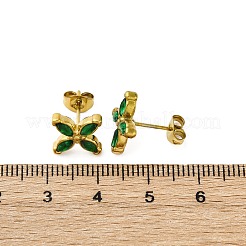 Boucles d'oreilles à tige en acier inoxydable 304&nbsp;EJEW-C135-01G-02