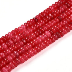 Окрашенные природные белый нефрит бисер пряди X-G-T139-57A-09