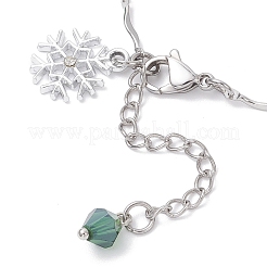 Браслеты с подвесками из нержавеющей стали и сплава 304 со стразами BJEW-JB12447-02