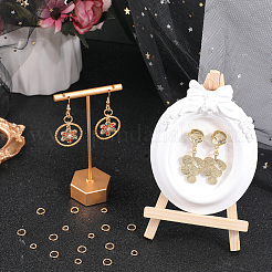 200 шт. 2 стиля латунных открытых соединительных колец для плетения кольчуги KK-CN0002-52