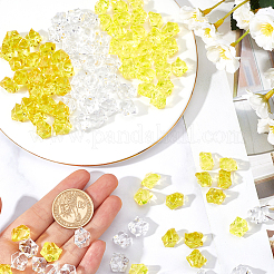 300шт 3 цвета прозрачные акриловые бусины&nbsp;OACR-SC0001-47C