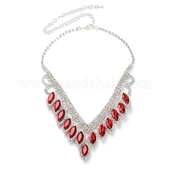 Collane e orecchini a bottone in lega con strass occhio di cavallo per donna&nbsp;SJEW-U001-01P-05