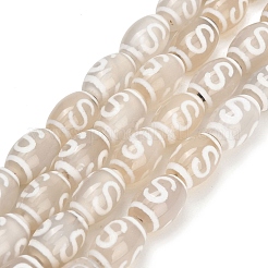 Estilo tibetano dZi abalorios hebras&nbsp;GG-CBA4812-C05-8X12MM