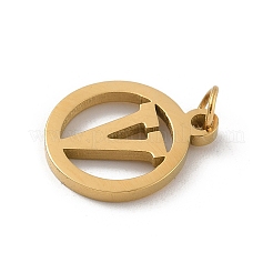 Подвески из нержавеющей стали 304 с соединительным кольцом&nbsp;LS-STAS-R001-02G-V