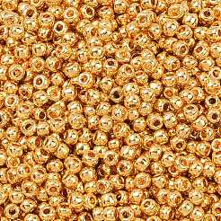 トーホー 11/0ラウンドビーズ  日本製シードビーズ  （712)メタリック24kゴールドメッキ  2.2mm  穴：0.8mm  約5555個/50g&nbsp;SEED-XTR11-0712