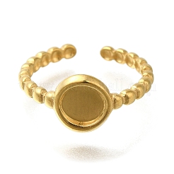 Ионное покрытие (ip) 304 нержавеющая сталь открытые манжетные кольца компоненты&nbsp;X-RJEW-U017-10G