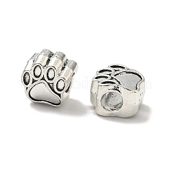 Тибетский стиль сплава цинка собака Прайнтс европейские бисер&nbsp;MPDL-R038-008AS-RS