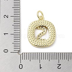 Anhänger aus Messing mit Gestellbeschichtung aus klarem Kubisch Zirkonia&nbsp;KK-E102-33G-S