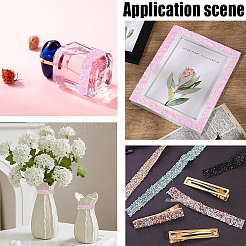 Самоклеящиеся смоляные стразы и пластиковая лента&nbsp;DIY-WH20081-008A