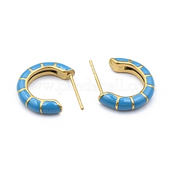 Aretes en forma de C con esmalte&nbsp;EJEW-N052-05A