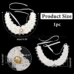 Пластиковый ошейник с жемчугом и кристаллами и стразами&nbsp;AJEW-WH0326-08A