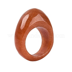 Bagues unisexes en aventurine rouge naturelle&nbsp;G-Q601-20A