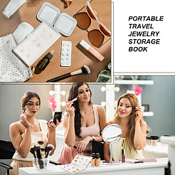 1шт прямоугольный полипропиленовый пластиковый альбом для хранения ювелирных изделий AJEW-PH0003-41