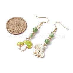 Boucles d'oreilles pendantes en alliage plaqué or véritable 18 carat&nbsp;EJEW-JE05667