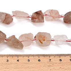 Natürliche Stränge aus hämatoidem Quarz / eisenhaltigen Quarzperlen&nbsp;GG-CBA0B77-A30-03