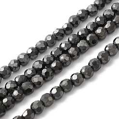 Non magnetici ematite sintetico collane di perline rotonde&nbsp;NJEW-R259-01