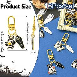 Кулон в виде гроба из эмали из готического сплава HJEW-CJ00034