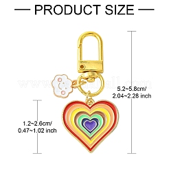 Подвески из эмали из сплава цвета радуги&nbsp;HJEW-YW00001-01