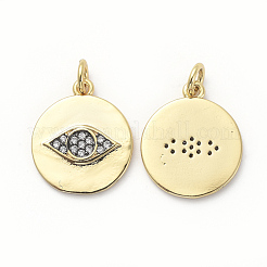 Латунные микропаве прозрачные подвески с фианитом KK-I658-62