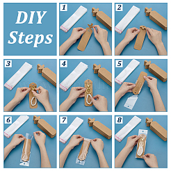 120 шт. Карточки-брелки из крафт-бумаги CDIS-FG0001-66