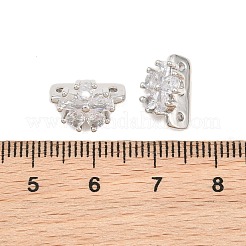 Blumenförmige Messing-Mikropavé-Abstandshalter aus klarem Zirkonia&nbsp;XGRQ5K154-827P