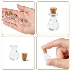 8 шт. мини-бутылочка из высокопрочного боросиликатного стекла для хранения шариков BOTT-FS0001-01