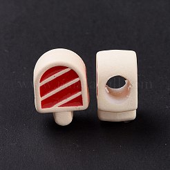 Прорезиненный стиль акриловые европейские бусины SACR-E009-03