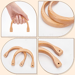 2 шт. деревянные ручки для сумок в форме буквы U&nbsp;FIND-WR0008-22