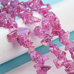 Гальванические природный кварц бисер пряди&nbsp;G-M412-01B