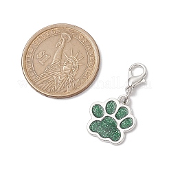 6個 6色 犬の足跡 合金エナメルペンダント装飾  バッグ装飾用の合金留め具チャーム  ミックスカラー  31.5mm  1pc /カラー&nbsp;HJEW-JM02587