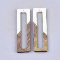 Большие подвески из смолы и ореха&nbsp;LS-RESI-S358-97G