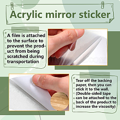 2 adesivo da parete a specchio&nbsp;DIY-CN0001-96