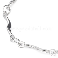 Bracciali a catena con maglie a barra ondulata in acciaio inossidabile 304 anti-ossidazione&nbsp;BJEW-K226-12P