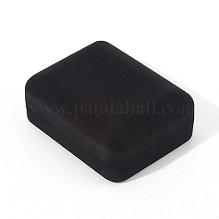 Прямоугольные флокированные пластиковые коробки футляр для запонок CON-WH0113-07