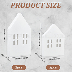 4 шт. 2 стиля рождественских деревянных украшений для дома DJEW-BC0001-28A