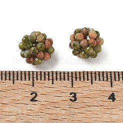 Perles tissées en unakite naturelle&nbsp;GG-CBA2E9C-F07-01