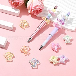 60шт 2 стиля УФ-покрытие непрозрачные акриловые бусины&nbsp;MACR-CJ0002-36