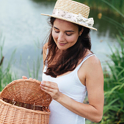 Лента с цветочным принтом из полиэстера с замком по краю PW-WG70ADC-01