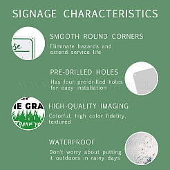 2шт 2 алюминиевых предупреждающих знака&nbsp;DIY-GL0003-64A