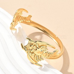 Браслеты-манжеты из нержавеющей стали 304 для женщин AJEW-P127-22G