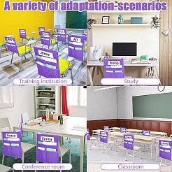 Карманная таблица для хранения спинки стула из ткани Оксфорд&nbsp;AJEW-WH0314-191E