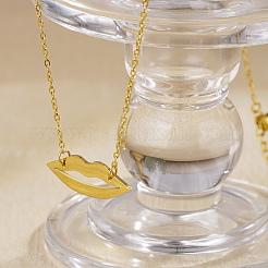 Винтажные ожерелья из нержавеющей стали с подвеской в виде губы для мужчин и женщин на каждый день PB6302-1