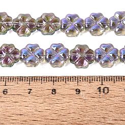 Backfarbe galvanisieren transparente Glasperlenstränge&nbsp;EGLA-Q136-04A-11